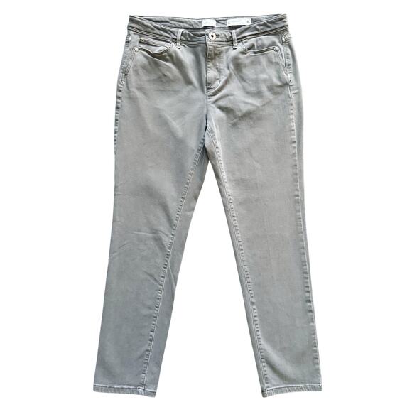 J. Jill Denim Jeans Women's Sz 8 Gray Authentic Fit Slim Ankle Preppy Straight - Picture 1 of 12